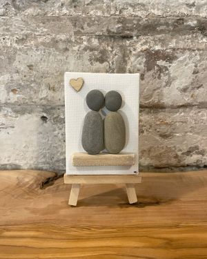 Two Adults Pebble Canvas