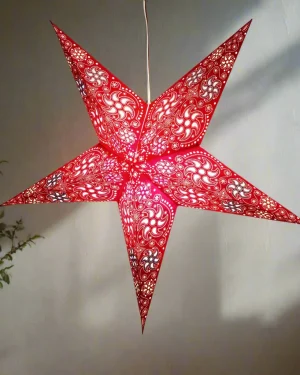 Firework Red Star Light