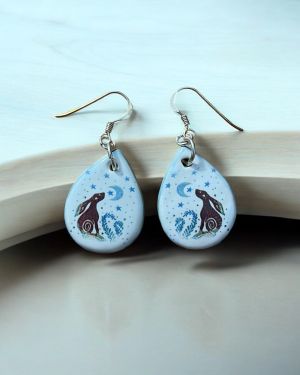 Ceramic Rabbit Earrings