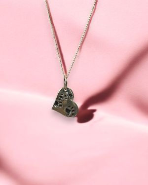 Paw Print Heart Necklace