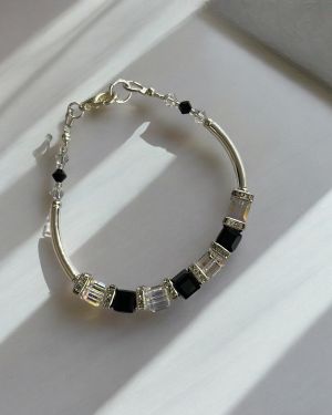 Black And White Crystal Bracelet