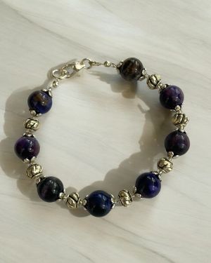 Blue And Purple Tiger’s Eye Bracelet