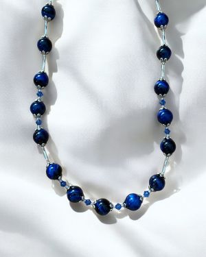 Dark Blue Tiger’s Eye Necklace