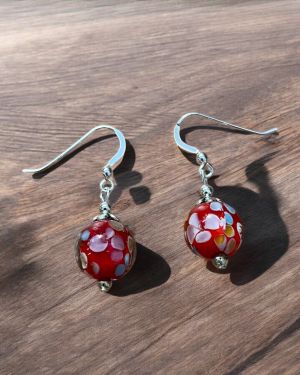 Glass Floral Earrings