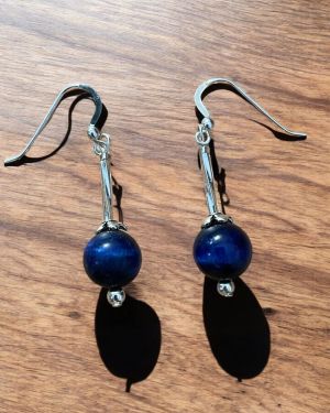 Blue Tiger’s Eye Earrings