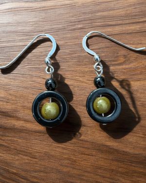 Yellow Hematite Earrings