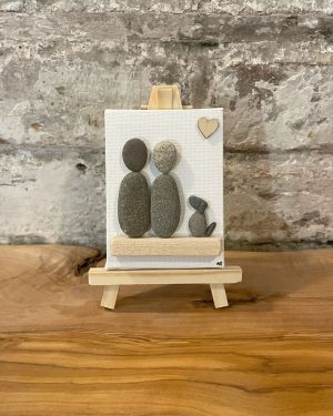 2 And A Dog Pebble Canvas