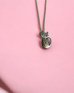 Cat Heart Necklace