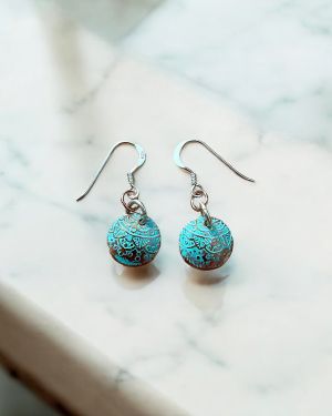 Copper Small Circle Earrings