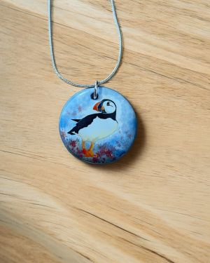 Ceramic Puffin Necklace