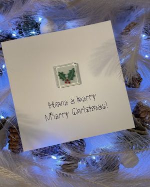 Fused Glass Magnet Christmas Cards