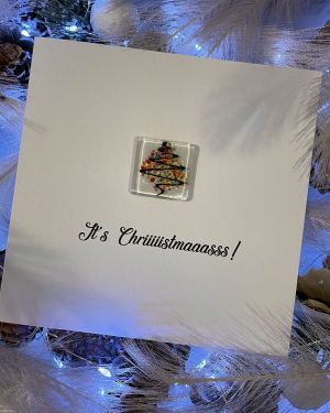 Fused Glass Magnet Christmas Cards