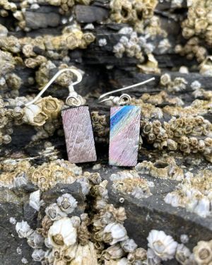 Multicolour Dichroic Glass Earrings