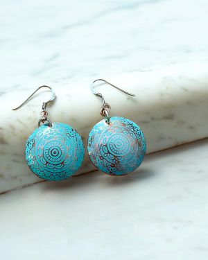 Copper Big Circle Earrings