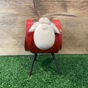 Ceramic Red Sheep Ornament