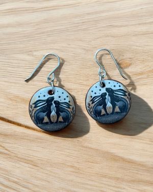 Ceramic Rabbit Earrings