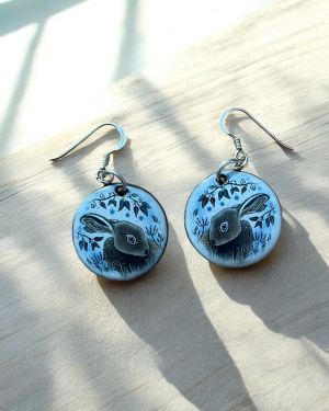 Ceramic Rabbit Earrings