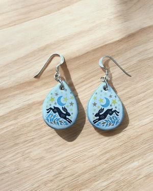 Ceramic Rabbit Earrings