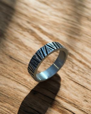 Silver Textured Ring