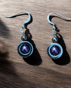 Purple Hematite Earrings