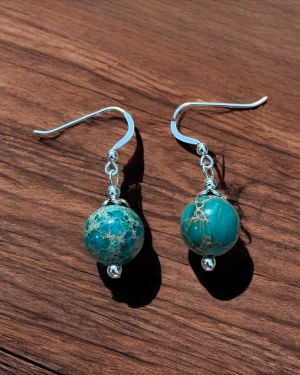 Green Jasper Earrings