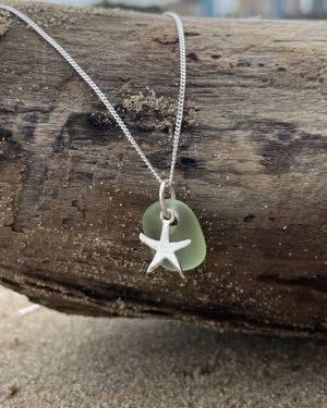 Green Sea Glass Necklace