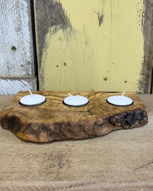 Olivewood Tealight Holder