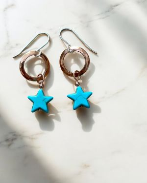 Copper Star Earrings