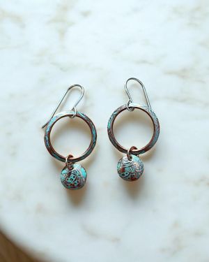 Copper Circle Earrings