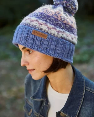 Classic Fairisle Jacaranda Bobble Beanie