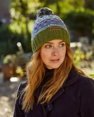 Classic Fairisle Olive Bobble Beanie