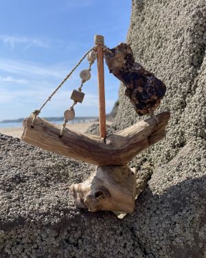 Small Driftwood Boat