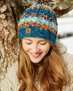 Utrecht Blue Bobble Beanie