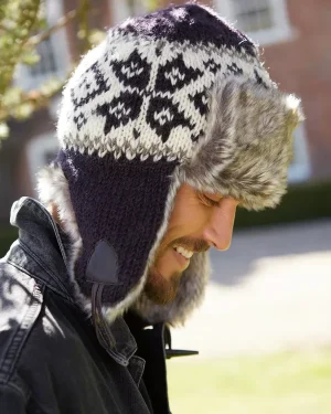 Yukon Charcoal Fur Trapper Hat