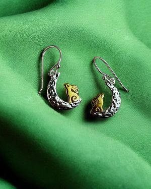 Moon Gazey Hare Earrings