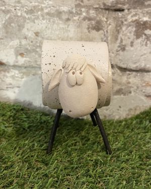 Ceramic Daisy Sheep Ornament