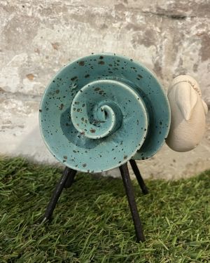 Ceramic Turquoise Sheep Ornament