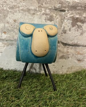 Ceramic Blue Ram Ornament