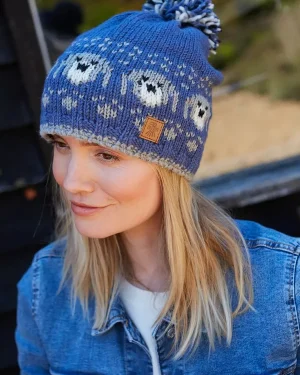 Pooch Dog Denim Bobble Beanie