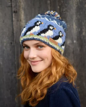 Circus Of Puffins Bobble Beanie