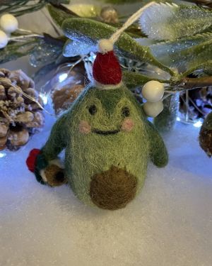 Festive Avacado Christmas Decoration