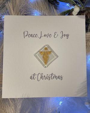 Magnet Peace, Love And Joy Christmas Card