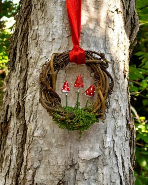 Small Mushroom Woods Fairy Ring Wreath