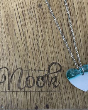 Acrylic White Heart Necklace