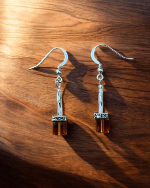 Orange Crystal Earrings