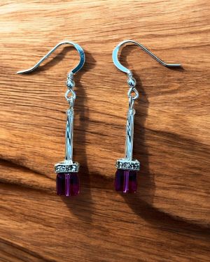 Purple Crystal Earrings