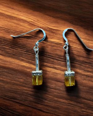 Yellow Crystal Earrings