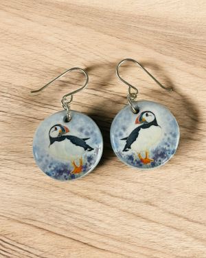 Ceramic Puffin Earrings