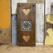 Double Heart Button Clock