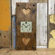 Double Heart Button Clock